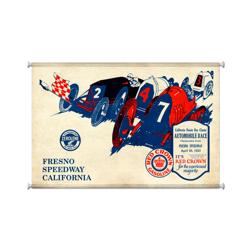 Fresno Speedway, Automotive, Giclee Printed Canvas, 25 X 36 Inches