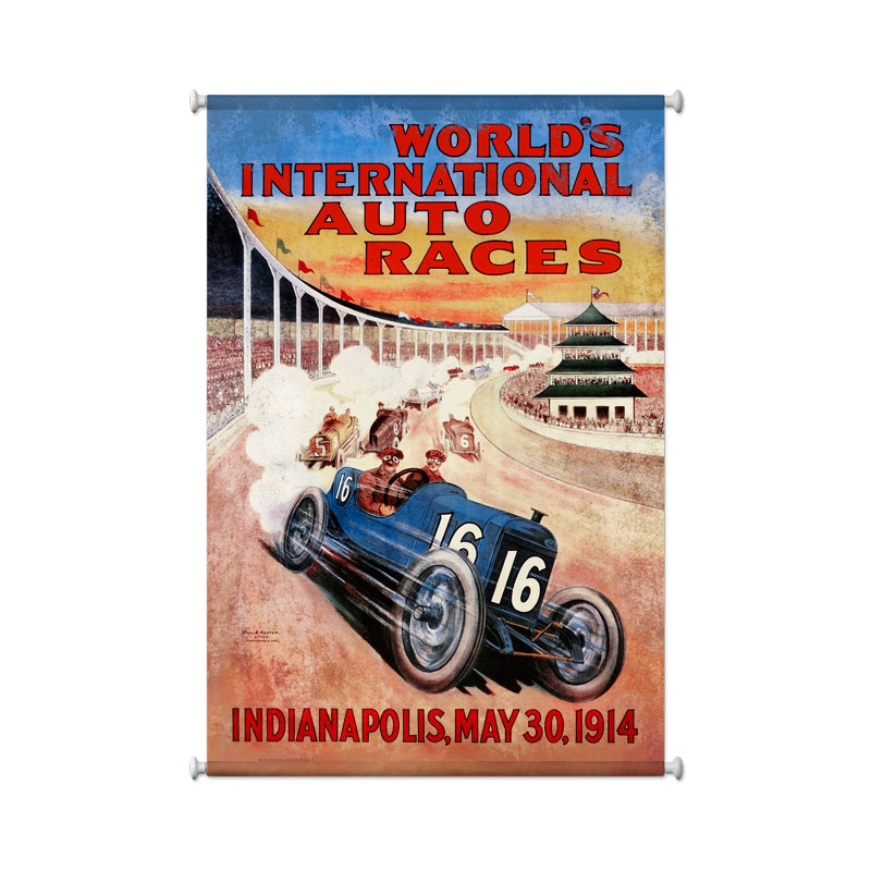 Worlds Races, Automotive, Giclee Printed Canvas, 25 X 36 Inches