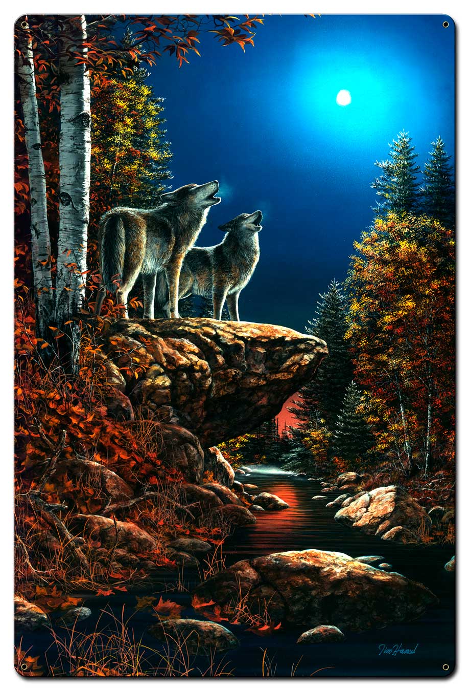Wolf Duet, Featured Artists/Jim Hansel Art, Satin, 24 X 36 Inches