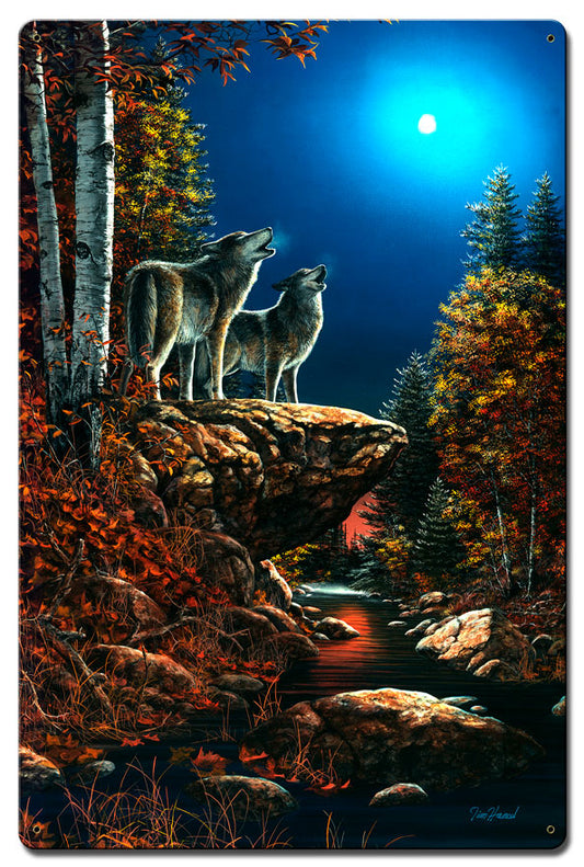 Wolf Duet, Featured Artists/Jim Hansel Art, Satin, 16 X 24 Inches