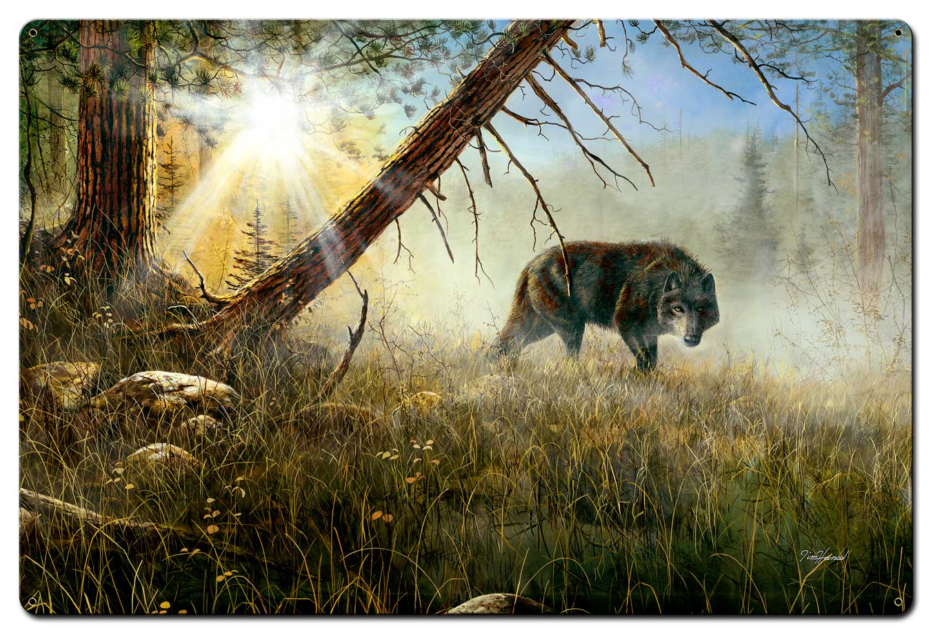 Eyes In The Mist, Featured Artists/Jim Hansel Art, Satin, 36 X 24 Inches