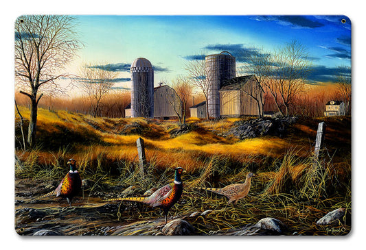 Fenceline Ringnecks, Featured Artists/Jim Hansel Art, Satin, 18 X 12 Inches