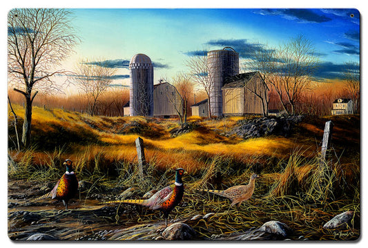 Fenceline Ringnecks, Featured Artists/Jim Hansel Art, Satin, 24 X 16 Inches