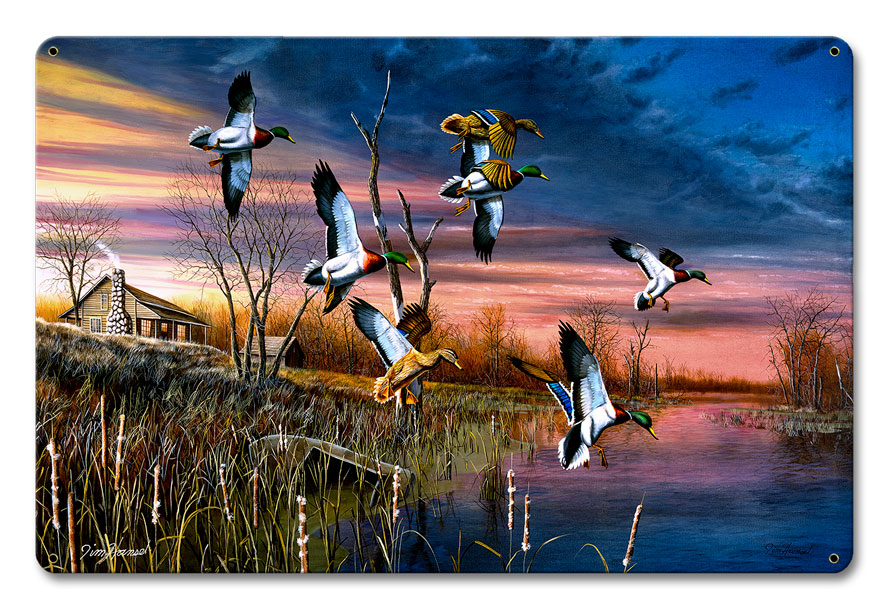 Birds Final Approach, Featured Artists/Jim Hansel Art, Satin, 18 X 12 Inches