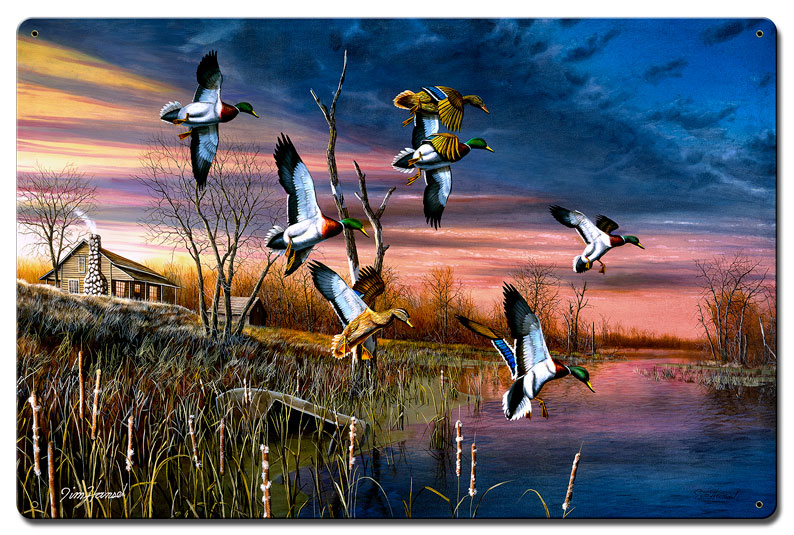 Birds Final Approach, Featured Artists/Jim Hansel Art, Satin, 24 X 16 Inches