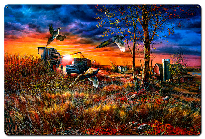 Harvest Ringnecks, Featured Artists/Jim Hansel Art, Satin, 36 X 24 Inches