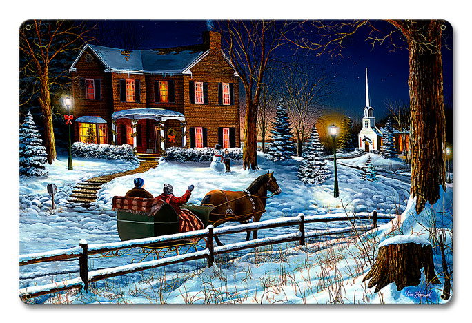 Home For Holidays, Featured Artists/Jim Hansel Art, Satin, 18 X 12 Inches