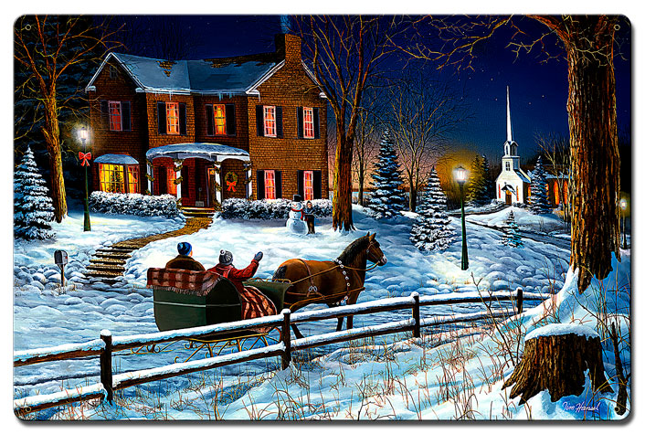 Home For Holidays, Featured Artists/Jim Hansel Art, Satin, 24 X 16 Inches