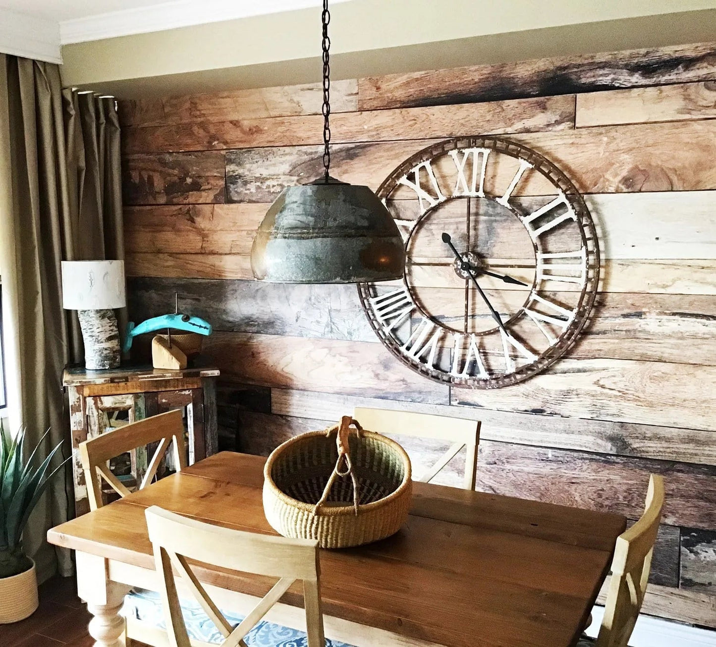 Large Rustic Bucket Chandelier Light