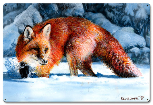 Fox At The Pines, Featured Artists/Kevin Daniel Art, Satin, 24 X 36 Inches