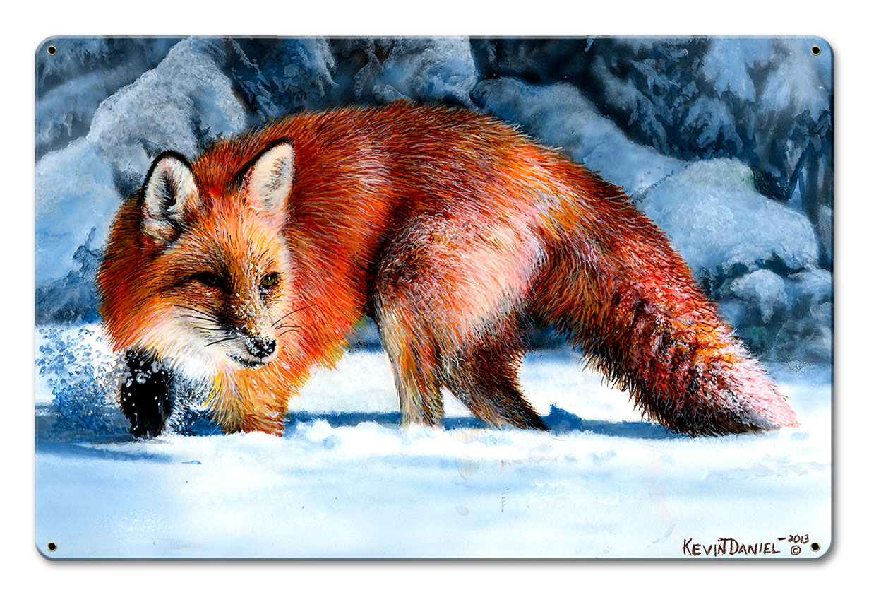 Fox At The Pass, Featured Artists/Kevin Daniel Art, Satin, 12 X 18 Inches