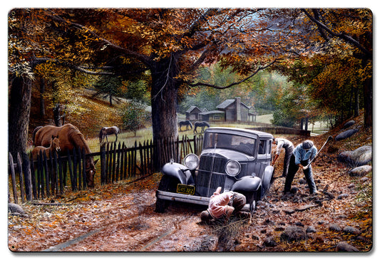 The Old Depot Road, Featured Artists/Kevin Daniel Art, Satin, 24 X 36 Inches