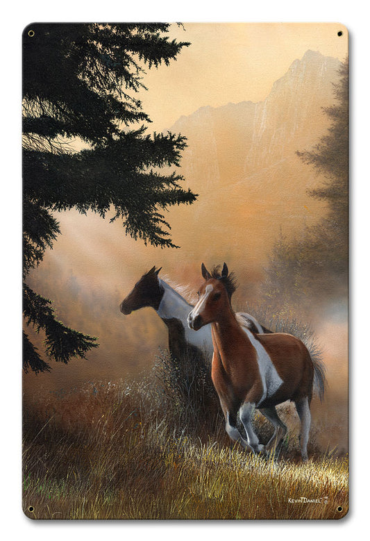 Horses Paint Runner, Featured Artists/Kevin Daniel Art, Satin, 12 X 18 Inches