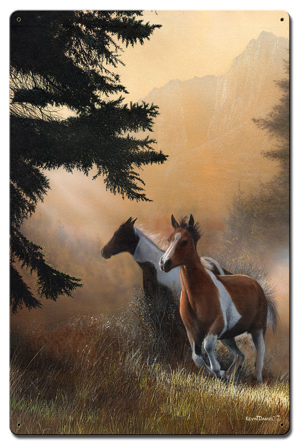 Horses Paint Runner, Featured Artists/Kevin Daniel Art, Satin, 16 X 24 Inches