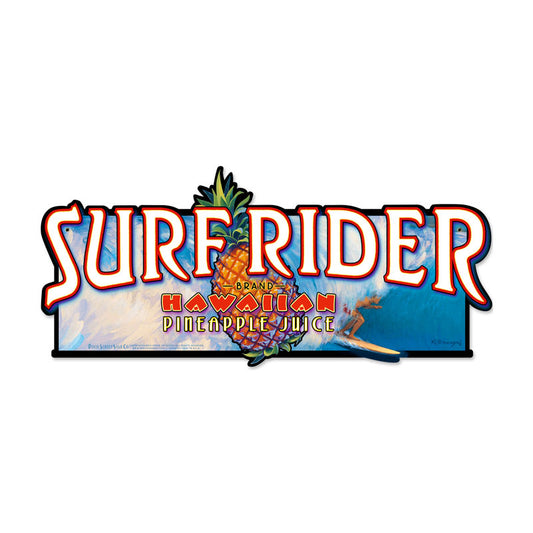 Surf Rider, Sports and Recreation, Custom Metal Shape, 24 X 11 Inches