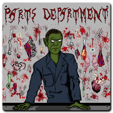 PARTS DEPARTMENT, Licensed Products/Kimberly Lueck, SATIN, 18 X 12 Inches