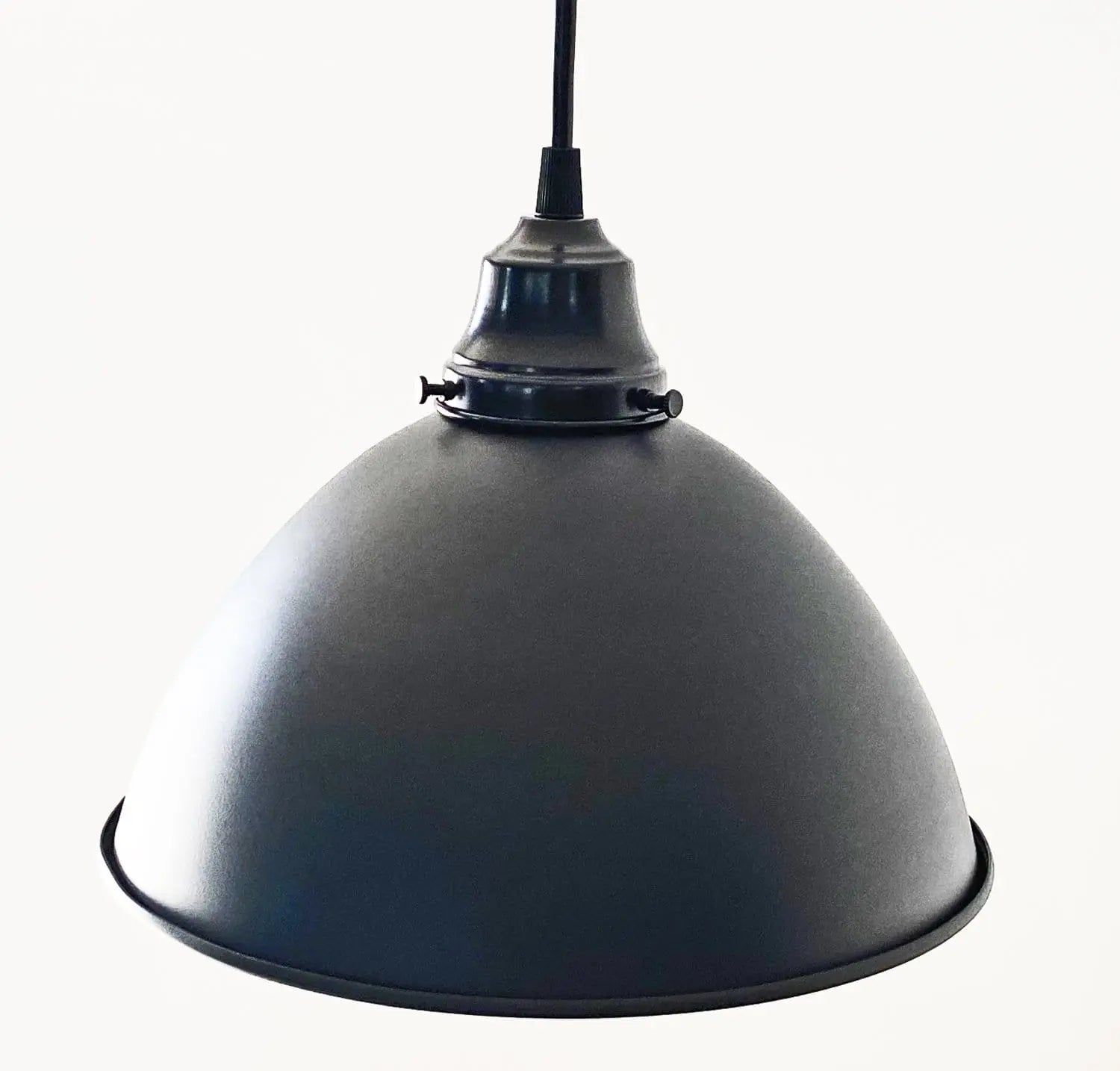 Large Black Enamel Farmhouse Pendant Light