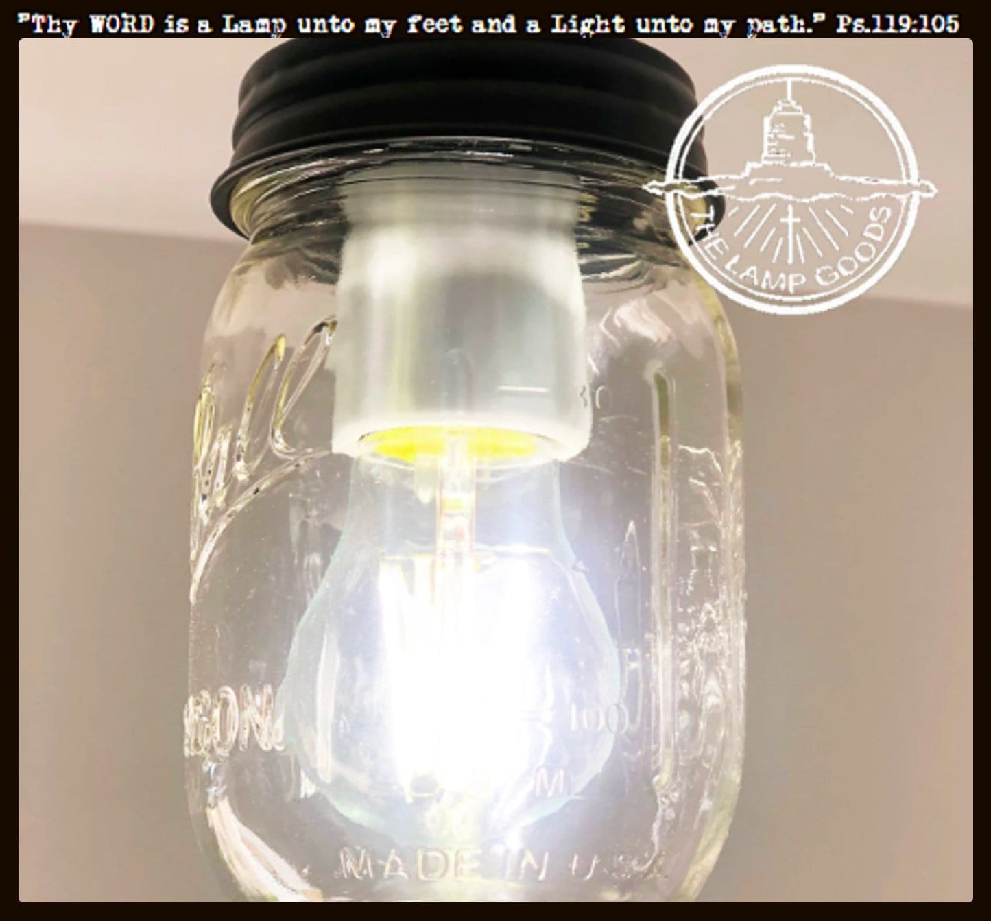 LED Edison Style 6 watt Light Bulb for Mason Jar Lighting - 60 watts Equivalent