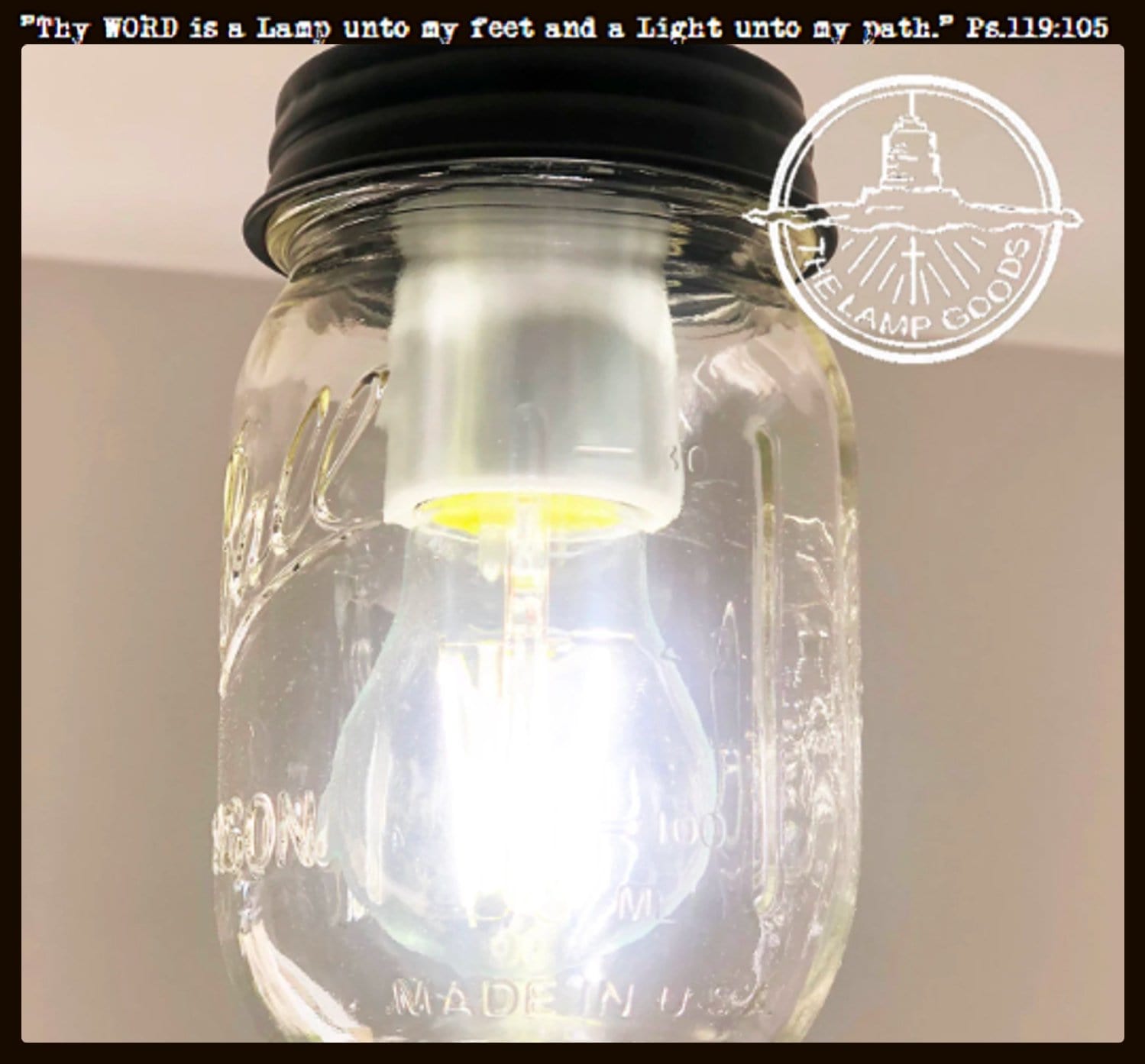 LED Edison Style 6 watt Light Bulb for Mason Jar Lighting - 60 watts Equivalent