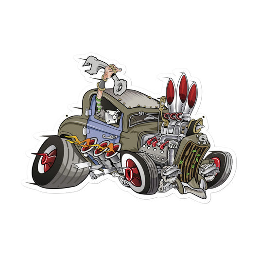 Rat Rod, Automotive, Custom Metal Shape, 18 X 13 Inches