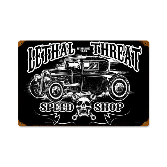 Hot Rod Speedshop, Automotive, Vintage Metal Sign, 18 X 12 Inches