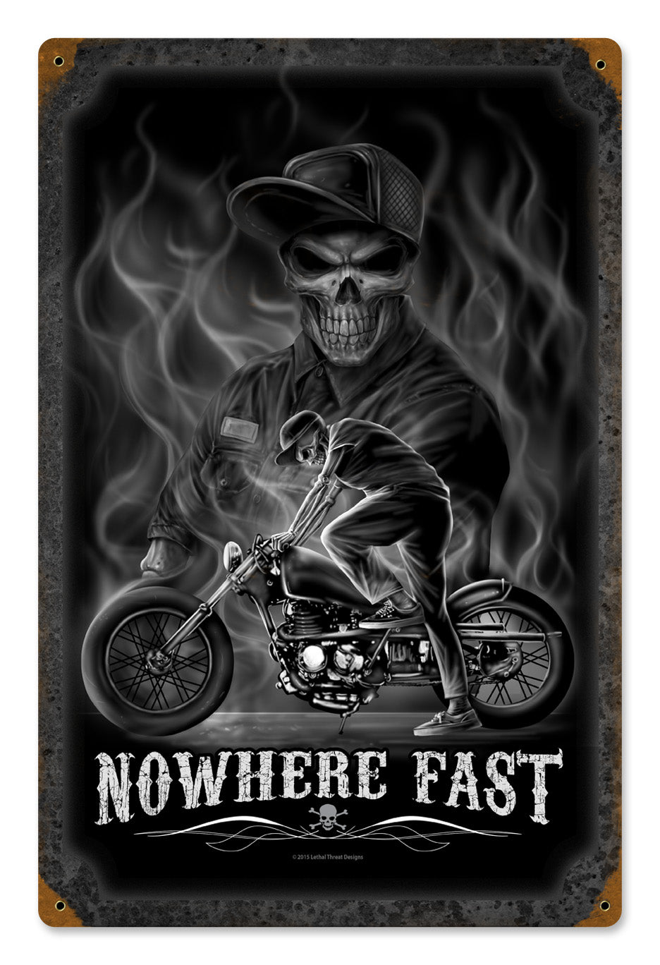 Nowhere Fast, , Metal Sign, 12 X 18 Inches