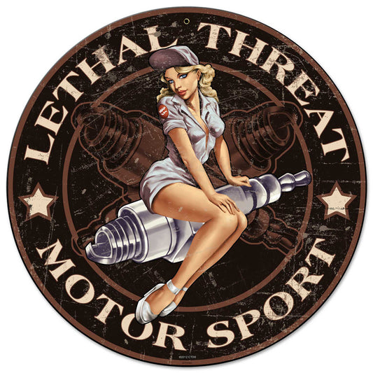 Spark Plug Round, Featured Artists/Lethal Threat, Plasma, 42 X 42 Inches