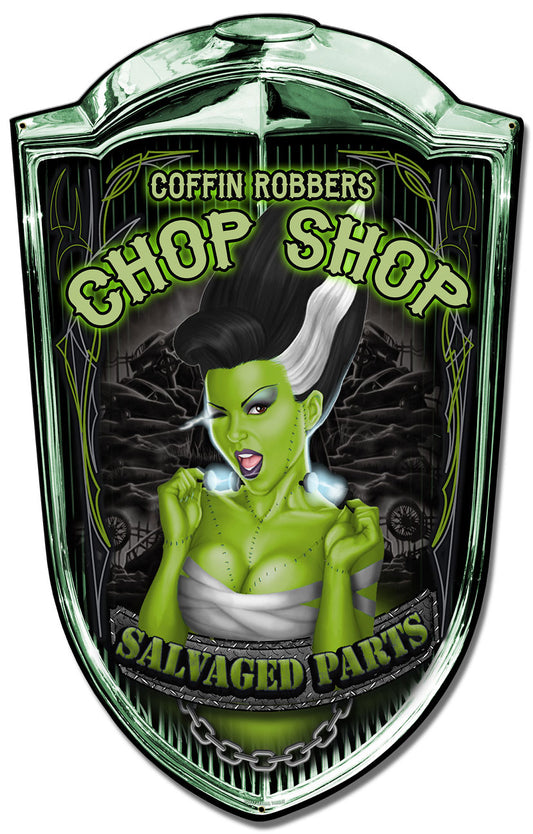 Grill Sign Chop Shop Babe, Featured Artists/Lethal Threat, Plasma, 24 X 36 Inches
