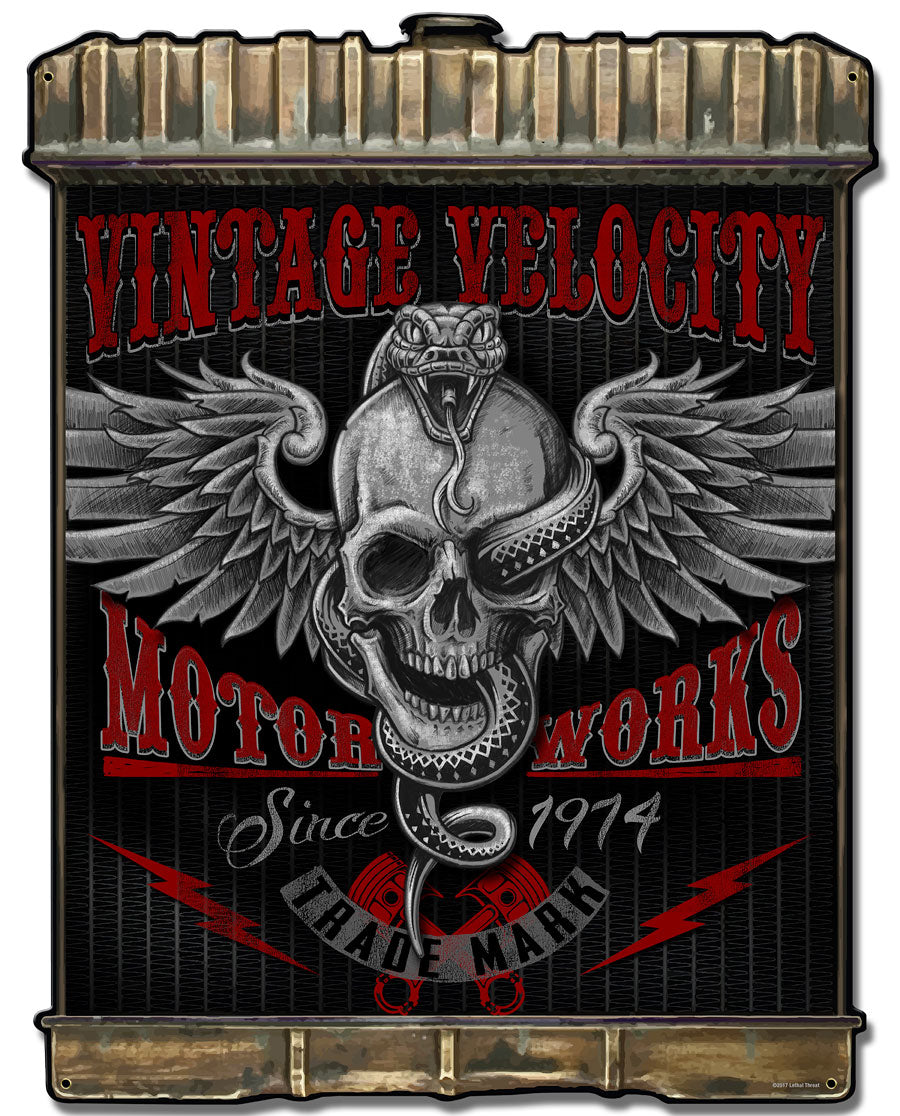 Radiator Snake Skull, Featured Artists/Lethal Threat, Plasma, 24 X 32 Inches