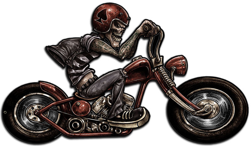 Skull Biker Right, Featured Artists/Lethal Threat, Plasma, 24 X 14 Inches