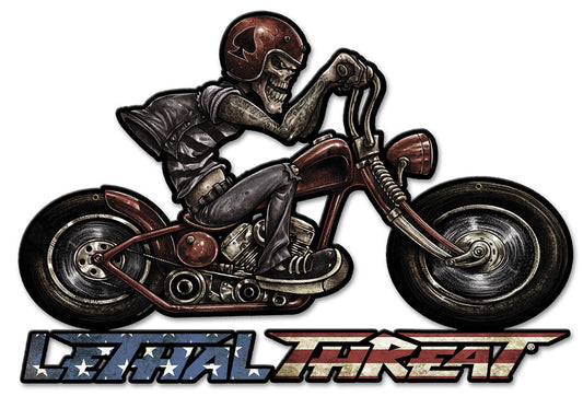 Motorcycle Skull Right, Featured Artists/Lethal Threat, Plasma, 24 X 16 Inches