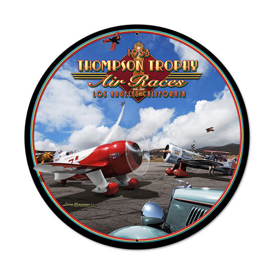 Air Races 1933, Aviation, Round Metal Sign, 28 X 28 Inches