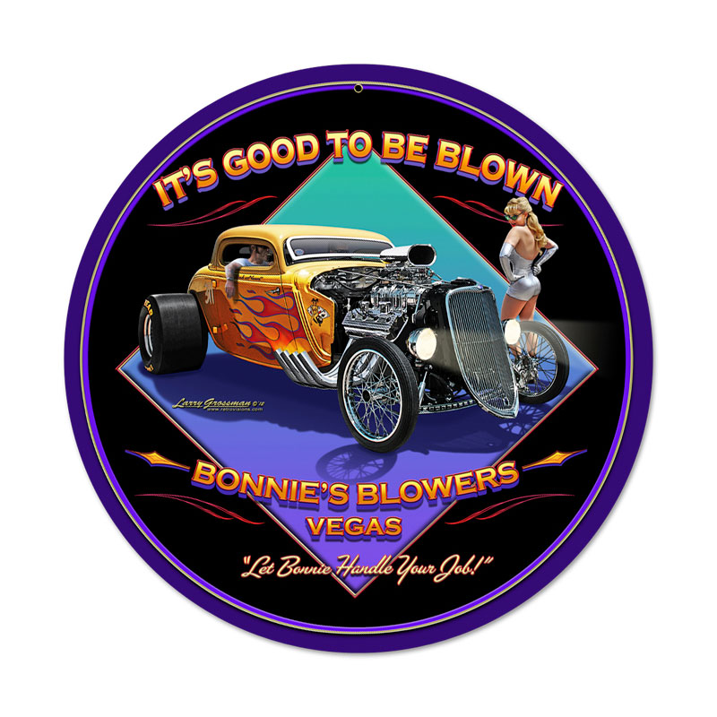 Good to be Blown, Automotive, Round Metal Sign, 28 X 28 Inches