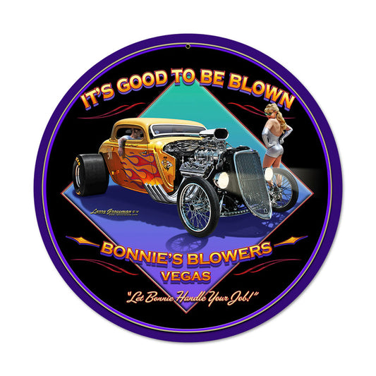 Good to be Blown, Automotive, Round Metal Sign, 28 X 28 Inches