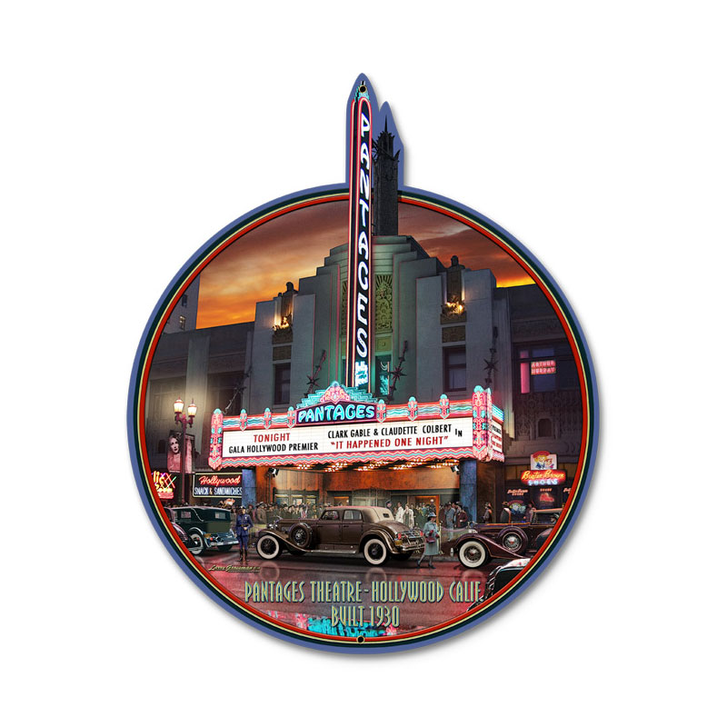 Pantages Theater, Travel, Custom Metal Shape, 12 X 15 Inches
