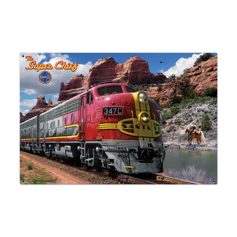Sante Fe, Metal Sign, Metal Sign, 36 X 24 Inches