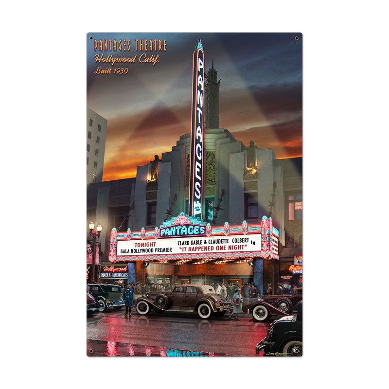 Pantages Theater, Metal Sign, Metal Sign, 24 X 36 Inches
