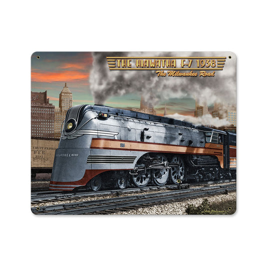 Hiawatha, Metal Sign, Metal Sign, 15 X 12 Inches