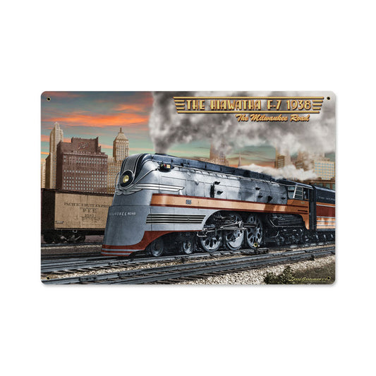Hiawatha, Metal Sign, Metal Sign, 18 X 12 Inches