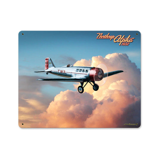 Northrop Alpha, Aviation, Metal Sign, 15 X 12 Inches