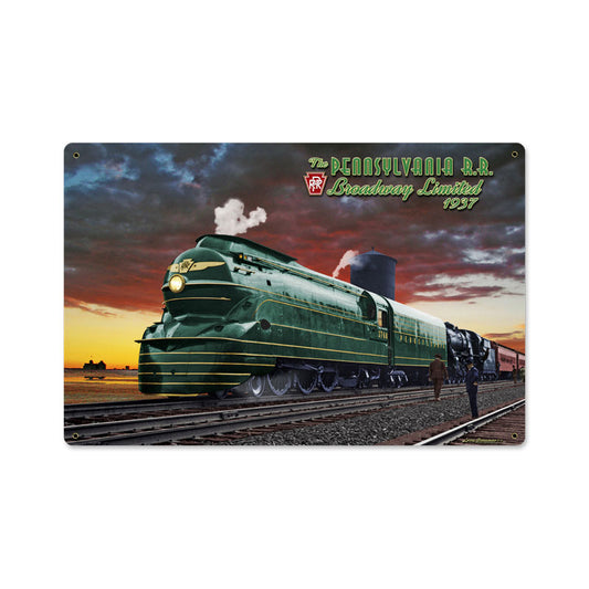 Pennsylvania Rail Road, Metal Sign, Metal Sign, 18 X 12 Inches