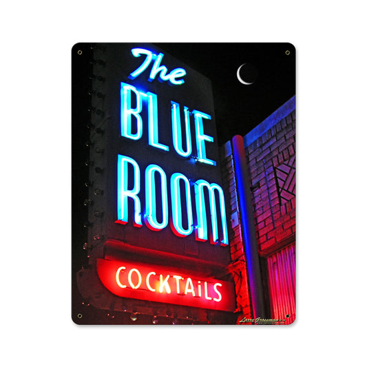Blue Room, Metal Sign, Metal Sign, 12 X 15 Inches