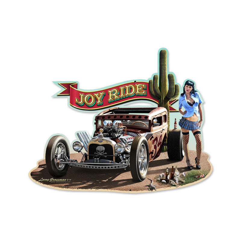 Joy Ride Mild, Automotive, Custom Metal Shape, 18 X 14 Inches