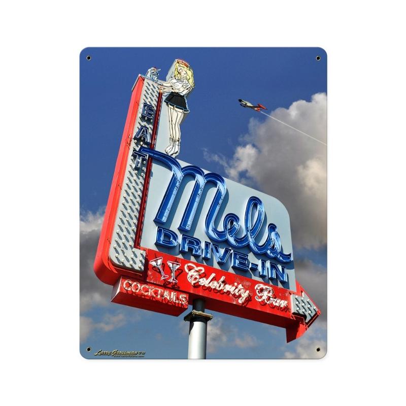 Mels Daytime, Metal Sign, Metal Sign, 12 X 15 Inches