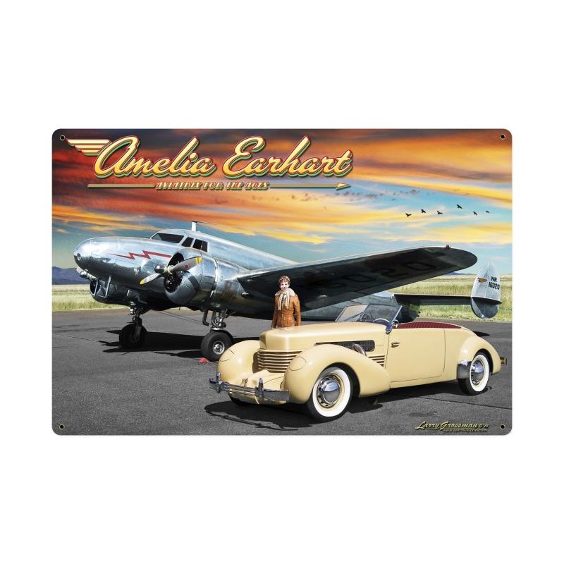 Amelia, Automotive, Metal Sign, 36 X 24 Inches