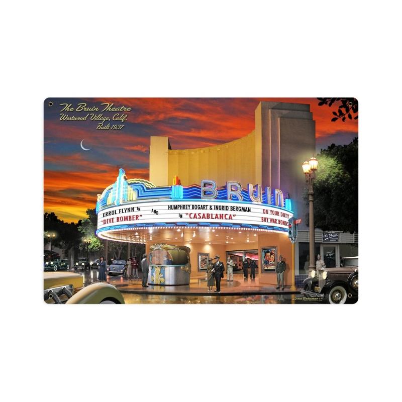 Bruin Theatre, Metal Sign, Metal Sign, 18 X 12 Inches