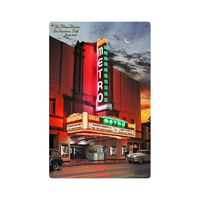 Metro Theatre, Metal Sign, Metal Sign, 24 X 36 Inches