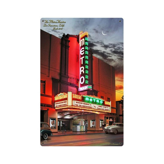 Metro Theatre, Metal Sign, Metal Sign, 24 X 36 Inches