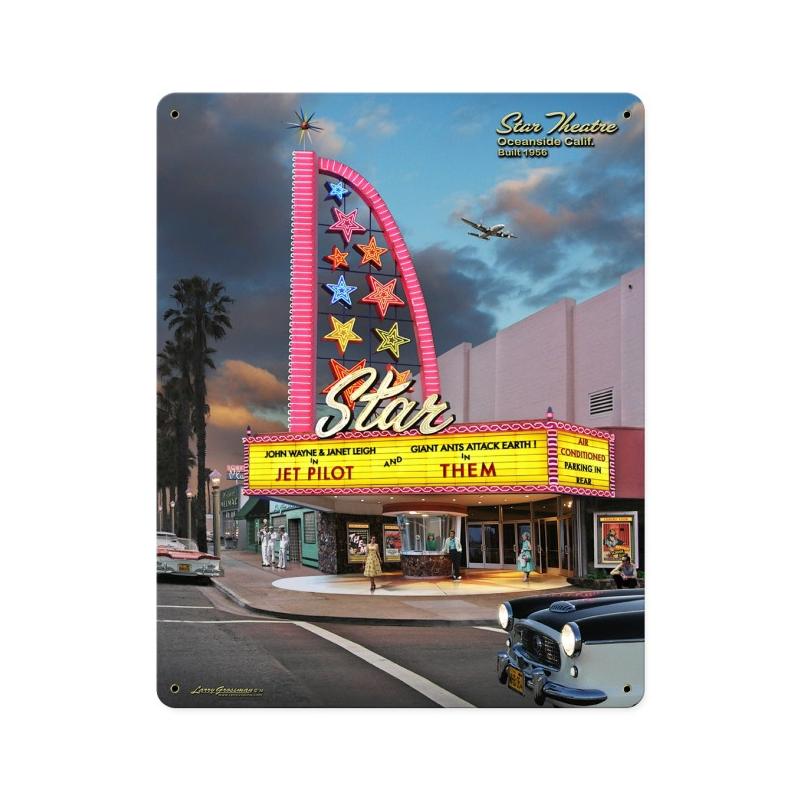 Star Theatre, Metal Sign, Metal Sign, 12 X 15 Inches