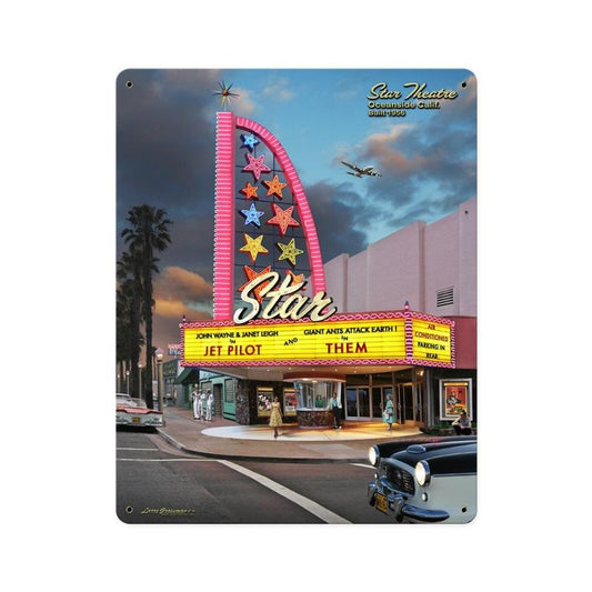 Star Theatre, Metal Sign, Metal Sign, 12 X 15 Inches